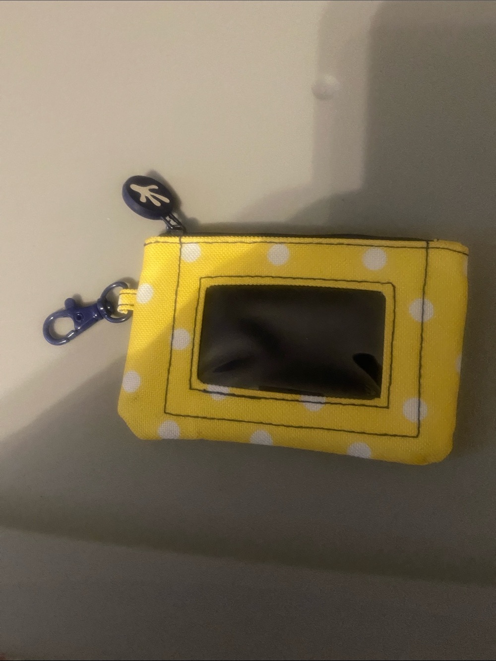 Skip Hop Yellow White Polka Dot ID Wallet